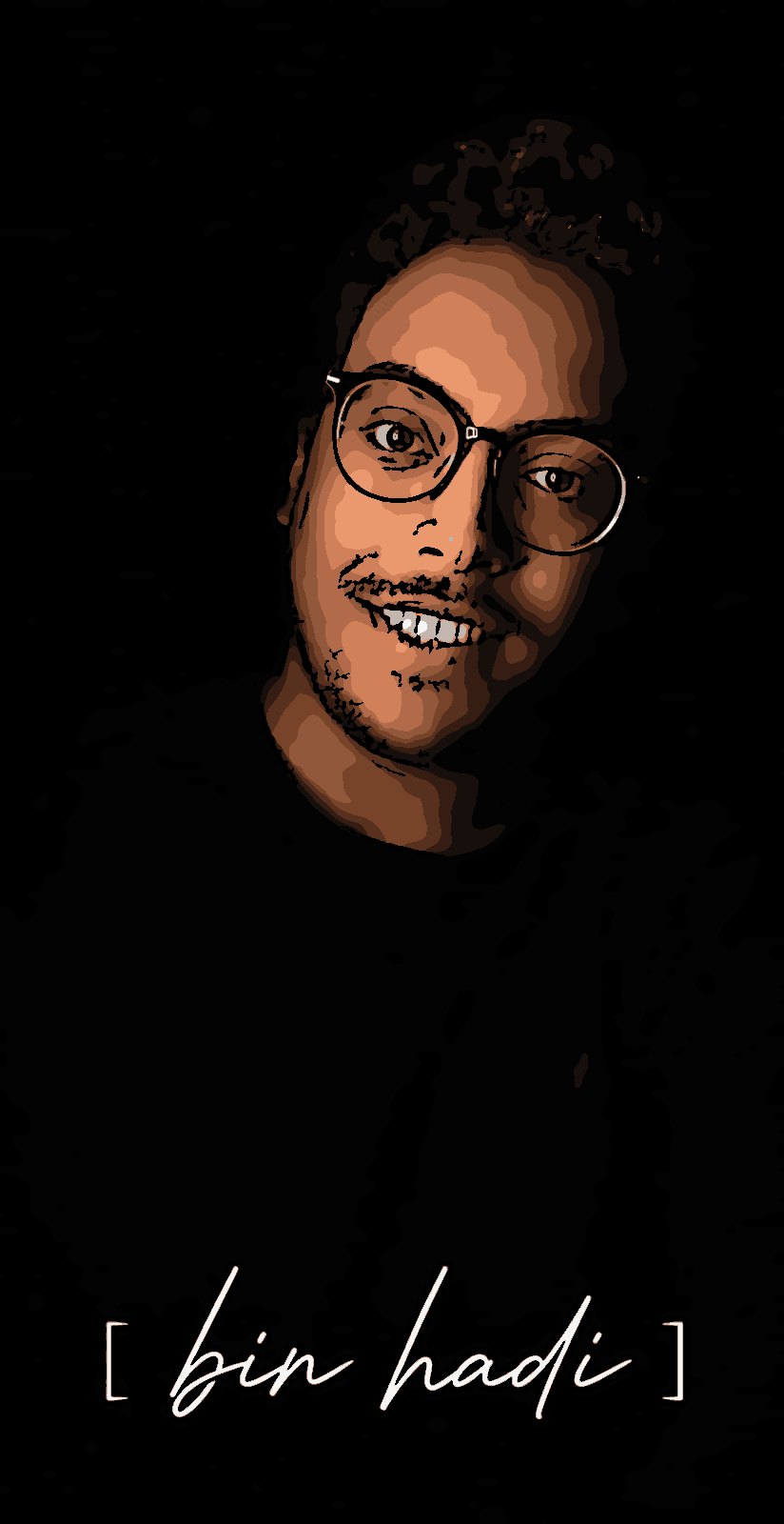 Illustrated portrait of Sami Hadi